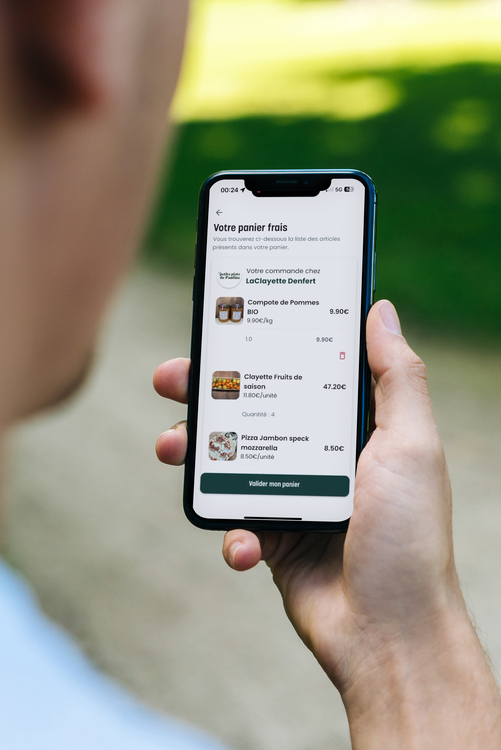 Visualisation des casiers alimentaires sur l'application